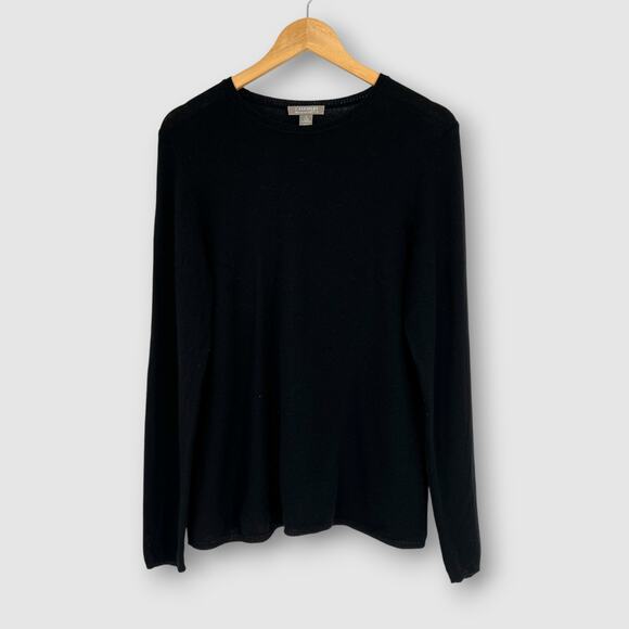 Charter Club 100% Cashmere Black Classic Crewneck Sweater Women’s Large - Picture 6 of 6